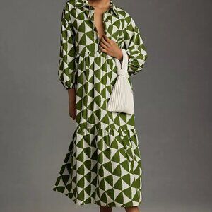 Anthropologie Bettina Tiered Shirt Dress by Maeve Plus Size 2x